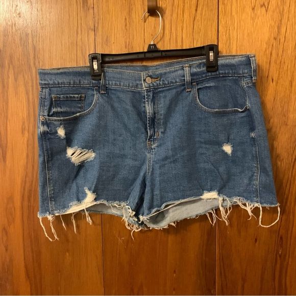 Old Navy Pants - Old Navy mid rise Boyfriend Shorts Size 16 Denim Blue Jeans